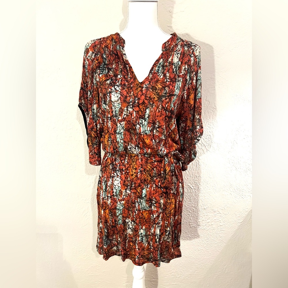 Viereck Abstract Rust Dress